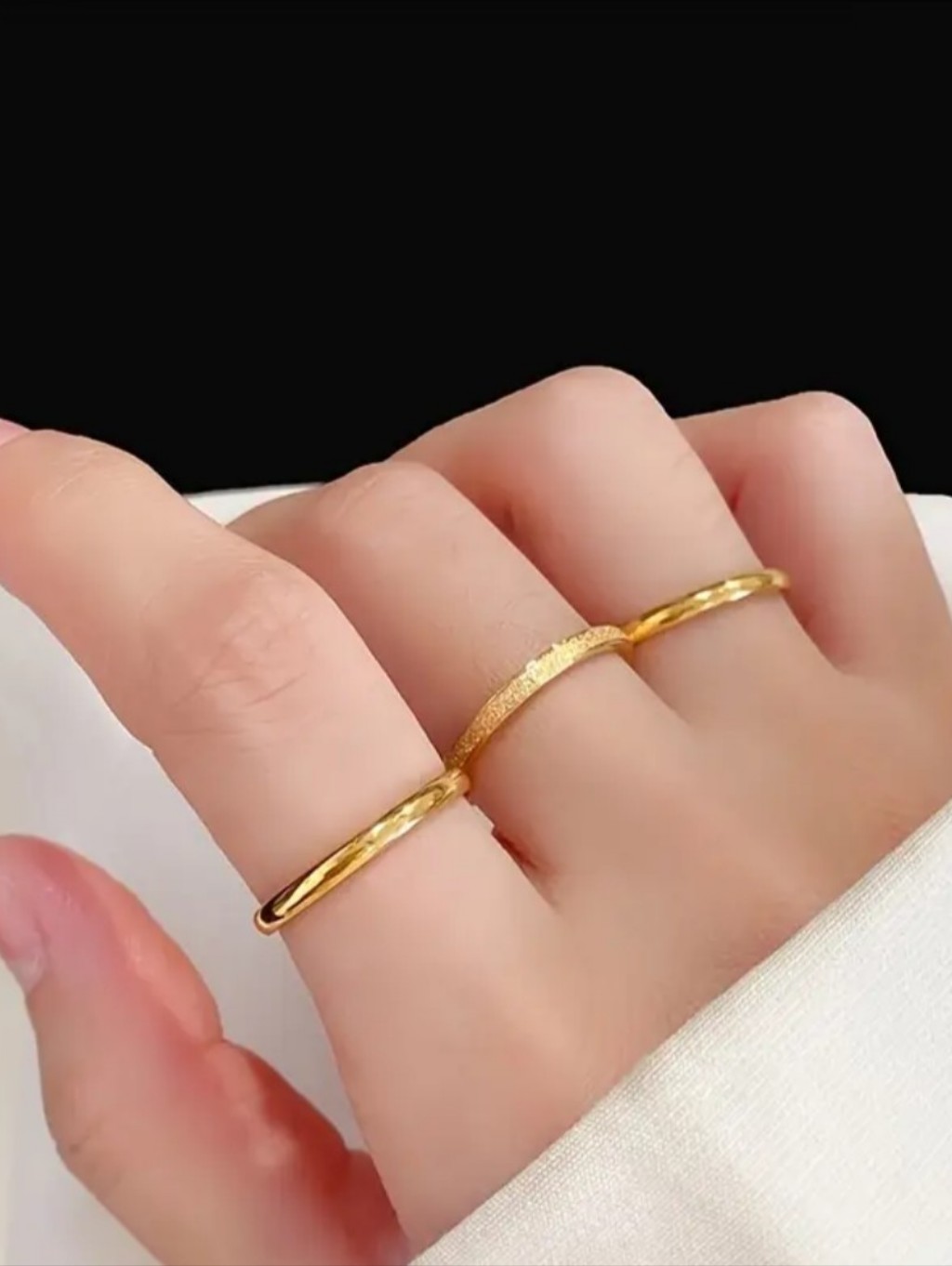 18 Kt Gold Over Titanium Rings